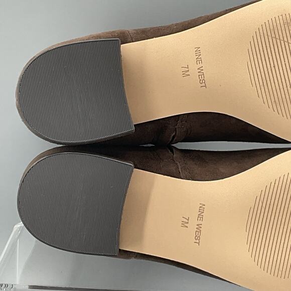 NEW Nine West Women Maribu Pointy Toe Dress Ankle Boot Brown Size 7M - Picture 9 of 10